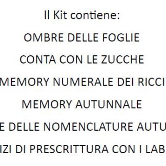 DOPPIO Kit delle Attività sull’AUTUNNO per bambini di 3+ anni