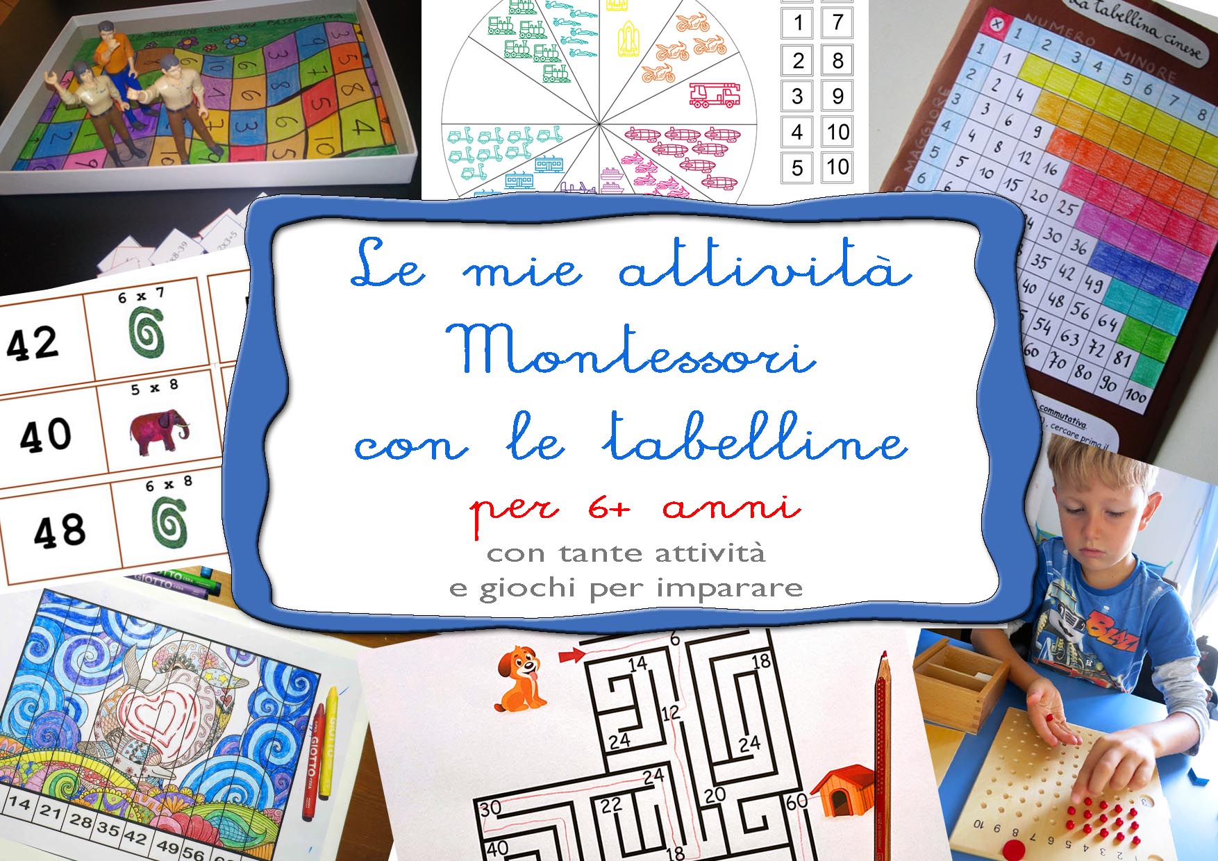 Lapbook e Attività Montessori con le TABELLINE 7+ anni - Montessori 4 You -  Store Online