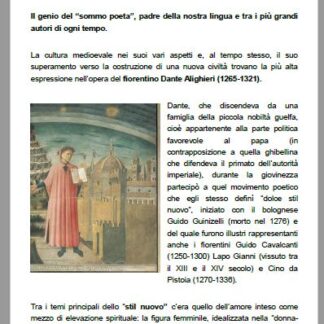 PDF su Dante Alighieri, la vita e le opere per bambini da 8+ anni