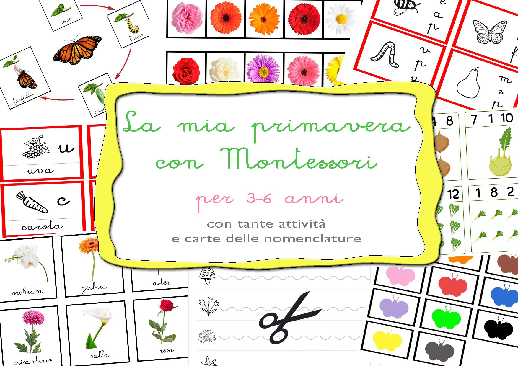 Kit delle Attività La mia PRIMAVERA con MONTESSORI 3-6 anni - Montessori 4  You - Store Online