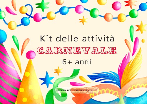 Kit delle Attività di CARNEVALE per bambini di 6+ anni