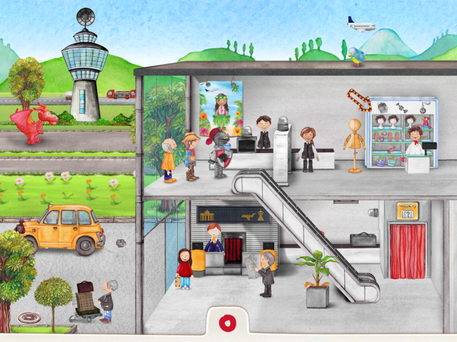 Le ambientazioni animate di Wonderkind - Piccolo Aeroporto