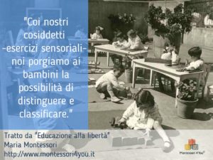 attività sensoriali montessori